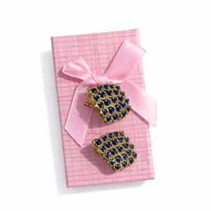 el yapımı topaz taşlı bronz & gümüş küpe