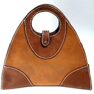 El Yapımı Hakiki Deri Klasik Saplı Çanta